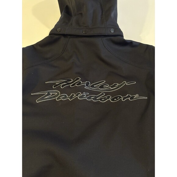 Harley Davidson Women's Softshell Riding Jacket Coat Size Medium Detachable Hood - Picture 7 of 9